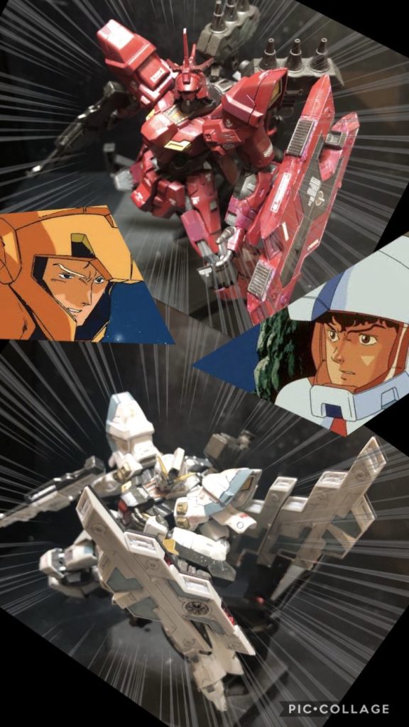 シャア「よくこの場所がわかったな、アムロ。」アムロ「当然だろ。そんな事より、一体どういうつもりだシャア!」シャア「なんの事だ。」アムロ「とぼけるな!わざわざこのガンダムを届けたのはシャア!貴様だろう!」シャア「む...。それは私の意思では無かったのだが...。」アムロ「ネオジオンを復活させる事と関係あるんだろう!?答えろ、シャア!」シャア「私にも想定外なのだ。」アムロ「何を!贈り物とか言って物品(ガンダム)を送りつけて後になって代金を払えとかいう詐欺の手口だろう!ネオジオンの資金にでもするつもりか!させるか!」シャア「ならば何故そのガンダムで来る!」アムロ「表向きは、AEが贈ってくれたものだ!」シャア「贈与税を知らんのか。頂き物でも高価なモノなら税金が発生するのだぞ!」アムロ「知るもんか!」シャア「甘いぞ、アムロ!そんな事ではこの物価高を乗り越える事はできん!」アムロ「貴様が言う事か、シャア!」