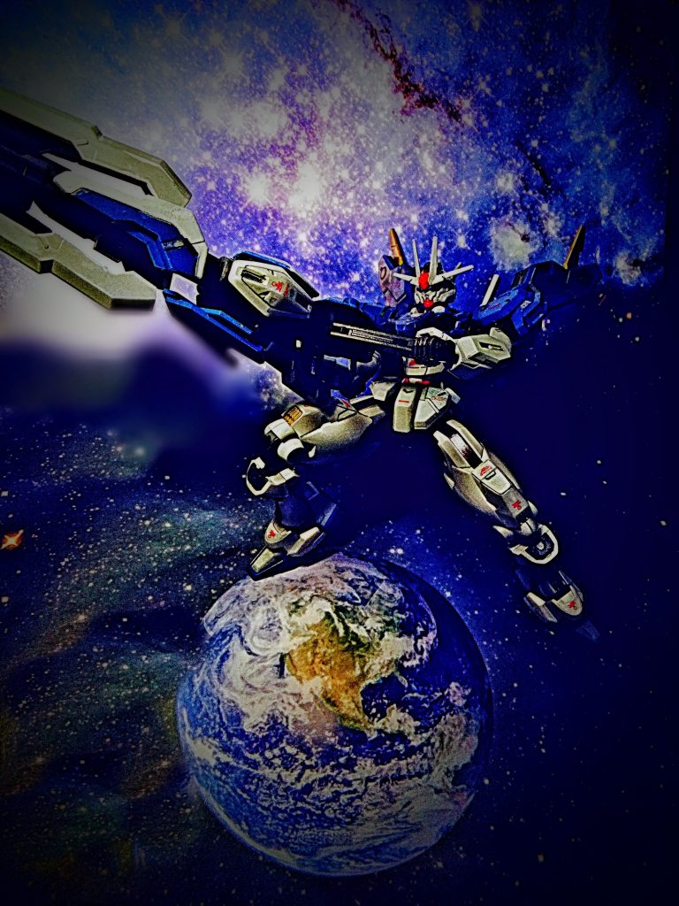 ライティングでコントラストを強調しています。メタリックで吹き重ねした機体の迫力を感じて貰えたら嬉しいです。