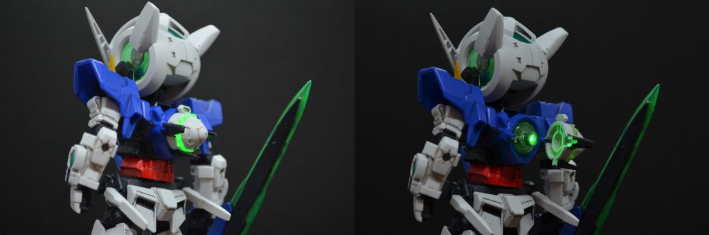 GNドライヴは思ったよりうまく発光しまてくれました。内部にミライトです。