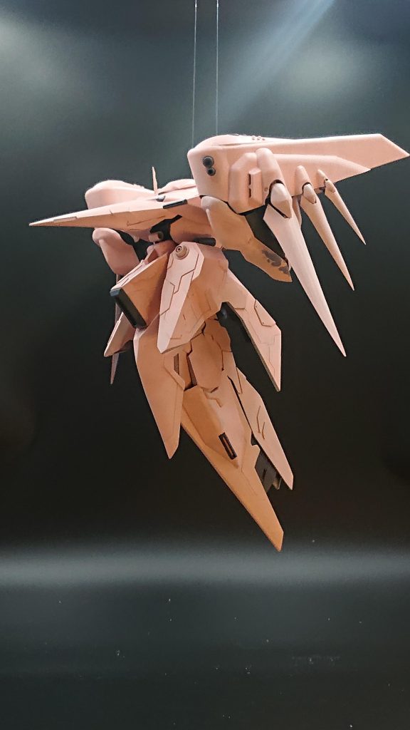 今回は塗装、カメラ撮影レベルアップしたくてそっちに注力しちゃって。。。wでも写真くっそ難しかったです。だって吊ってるから揺れるんだもん!しかし、今の技術力の最高出力と思います!いよいよ明日から水星の魔女再開ですね!!さぁ、早くモビルアーマーを登場させるんだ!w俺、作るからw