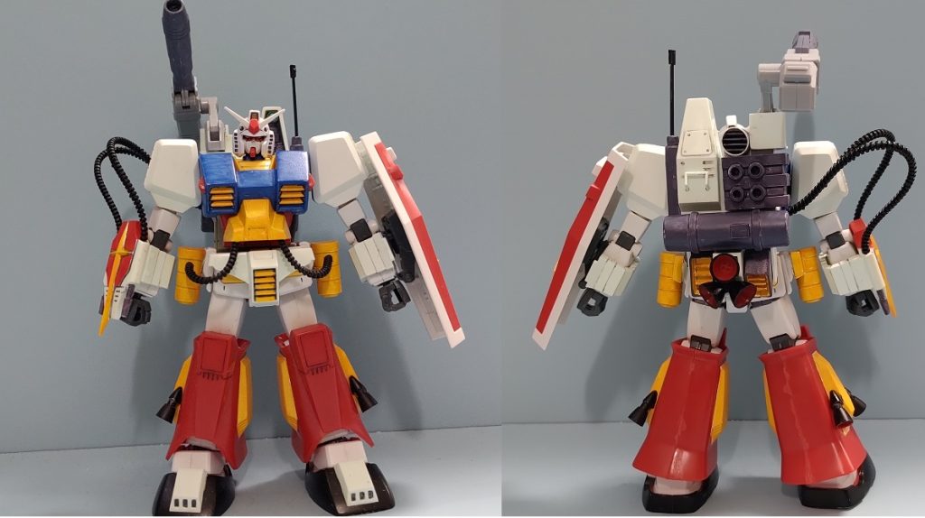 前と後ろ合わせ目はめっちゃ出ています、塗分けはガンダムマーカーのみにしては頑張ったほうではないでしょうか？