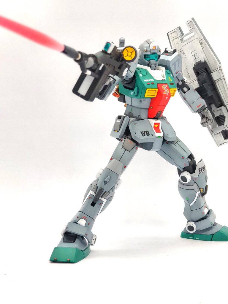 本体グレー　　Cエアスペリオリティブルー＋Cジャーマングレー＋ホワイトで明度を調整してますグリーン部　　Cモウリーグリーンの上からCターコイズグリーンをグラデ風に上吹きしてます手持ちの塗料から調色のです💨