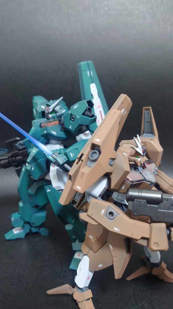 【その全てを愛せる様に】ルブリス2体揃い踏みでOP再現。このシーンに惹かれてルブリス2体は好きになったので再現出来て満足です!しかし最速で作るつもりだったのに思ったように行かない…。最後まで閲覧感謝です!