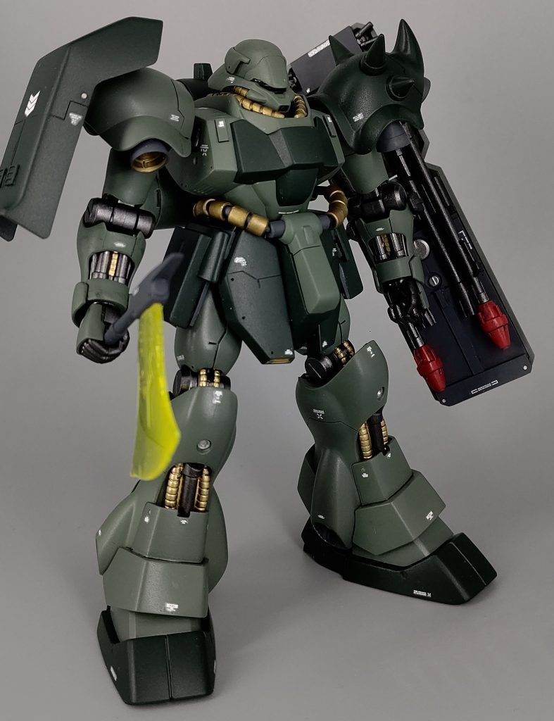 半つやに見えますがつや消し仕上げです。しっかりと表面処理をすると塗装も綺麗にのりますね(ようやく気付いた💦)