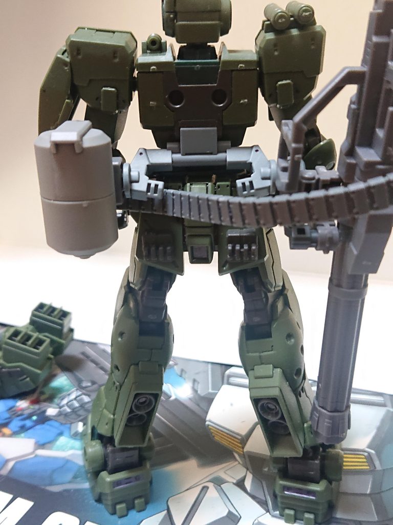 上の写真からジャイアント・ガトリングを取り付けたものです。そして、ジム・スパルタンとかの部隊を作ってみました。ジムD型でも登場した春日マヤ少尉も再登場させてみました。