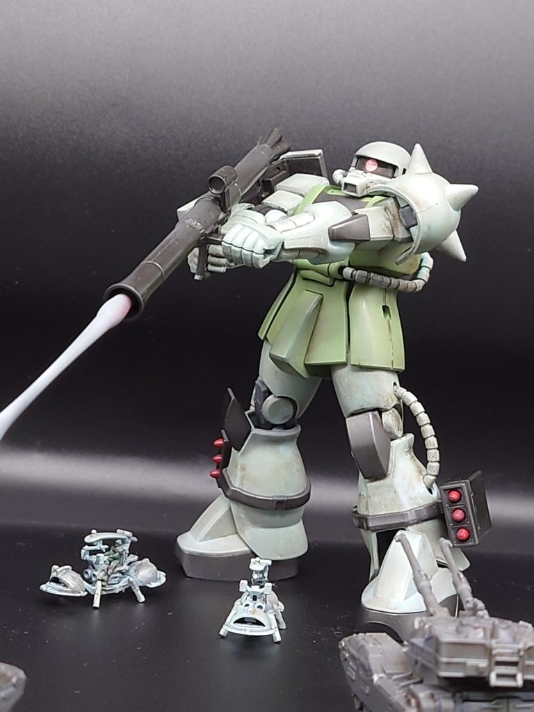 64作目 HGUC 1/144 MS-06ザク地上戦セット–3枚目/制作者：@kjyun_choroq