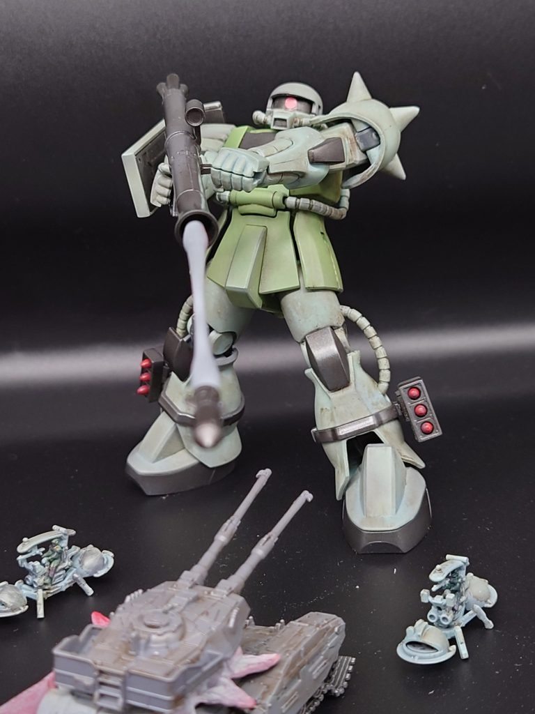 64作目 HGUC 1/144 MS-06ザク地上戦セット–2枚目/制作者：@kjyun_choroq