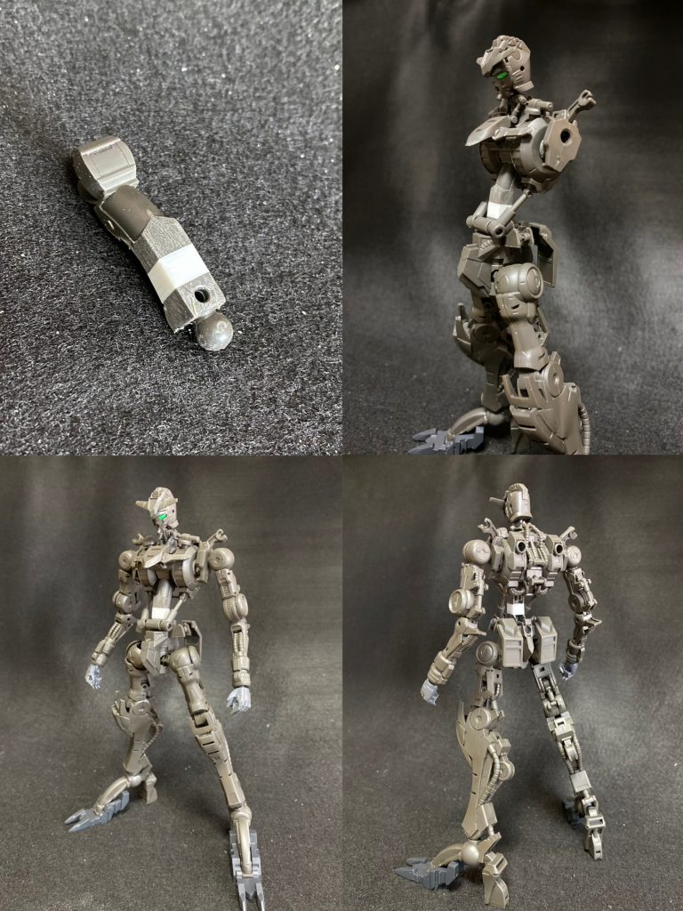 脊椎の延長に伴い、腹部のアクチュエーターも少し延長。