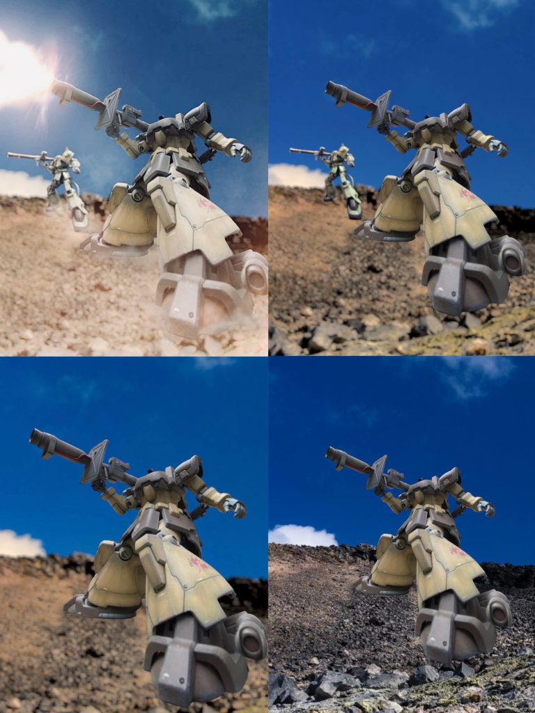 合成、エフェクトを配置、フィルター掛けなどをして馴染ませ、誤魔化して完成❤️