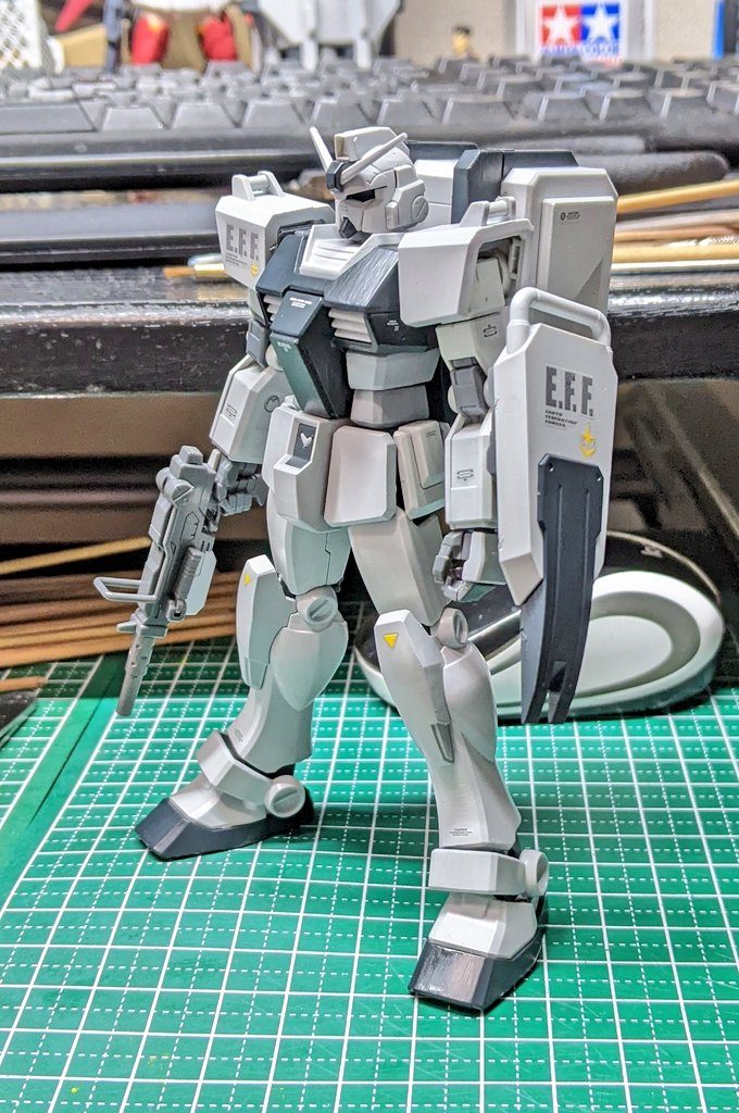 サフレス全筆塗り。横腹部は最初ライトグレーでした。