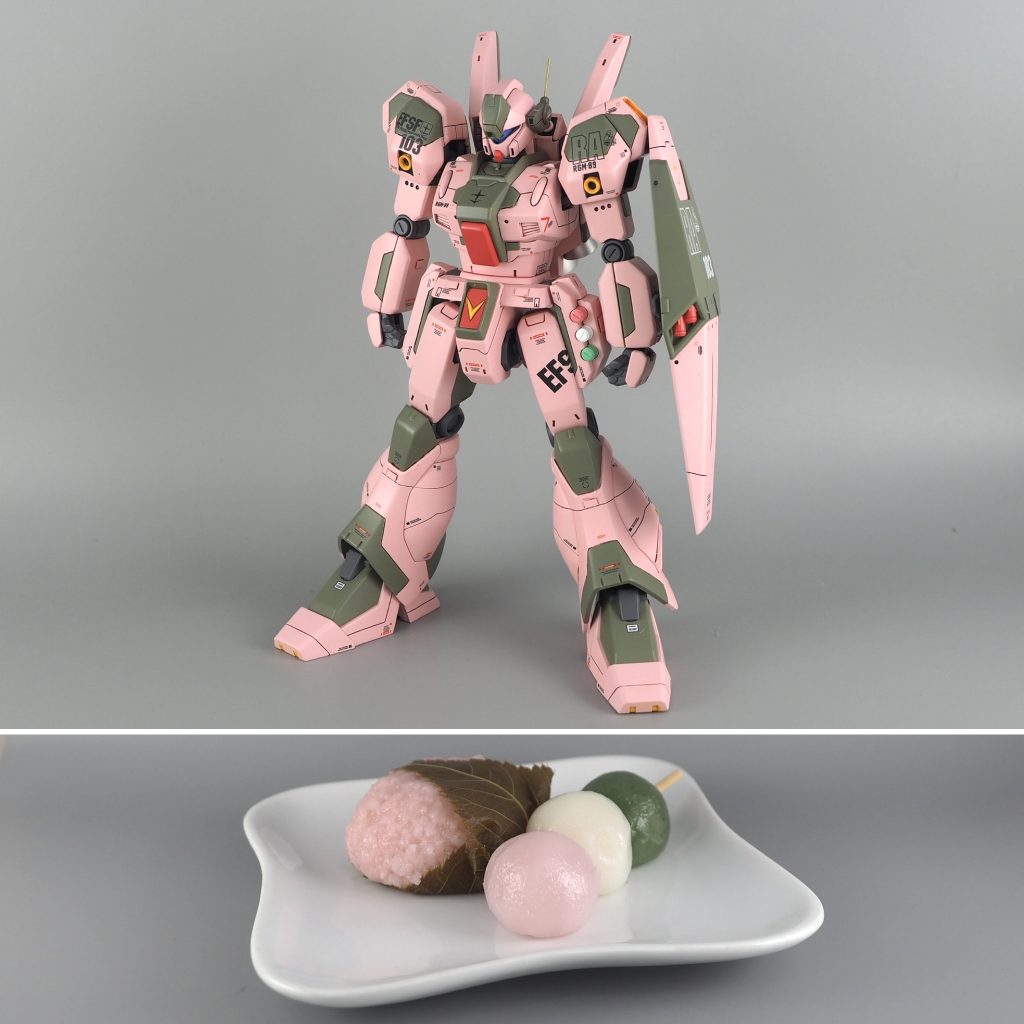 下は実際の桜餅と三食団子です。ブツ撮りのあと美味しく頂きました。