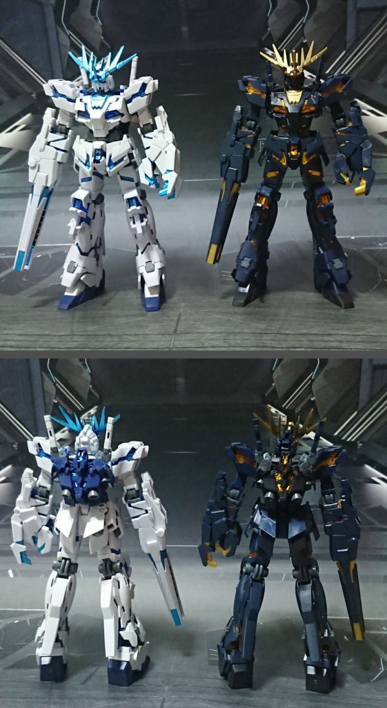 通常カラーのバンシィとの比較。