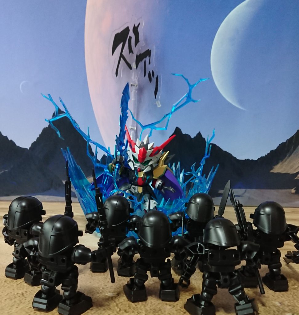 “幻魔王バイスガンダム”を追うゼロガンダムの前に“BUG”の集団が立ち塞がる。