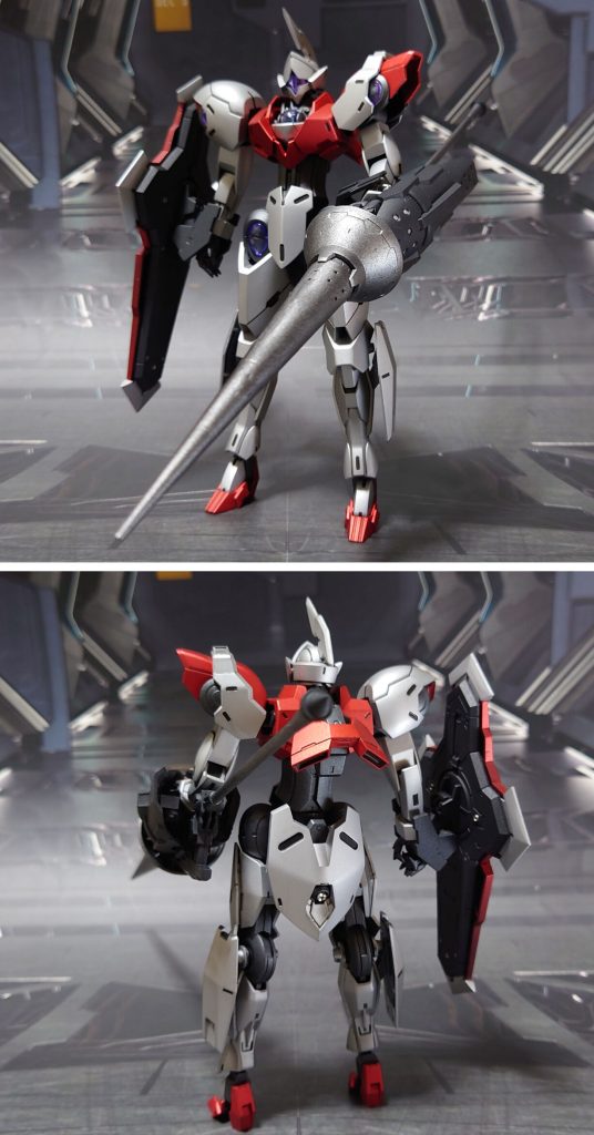 “赤い方”ことミカエレスの前後ろ。