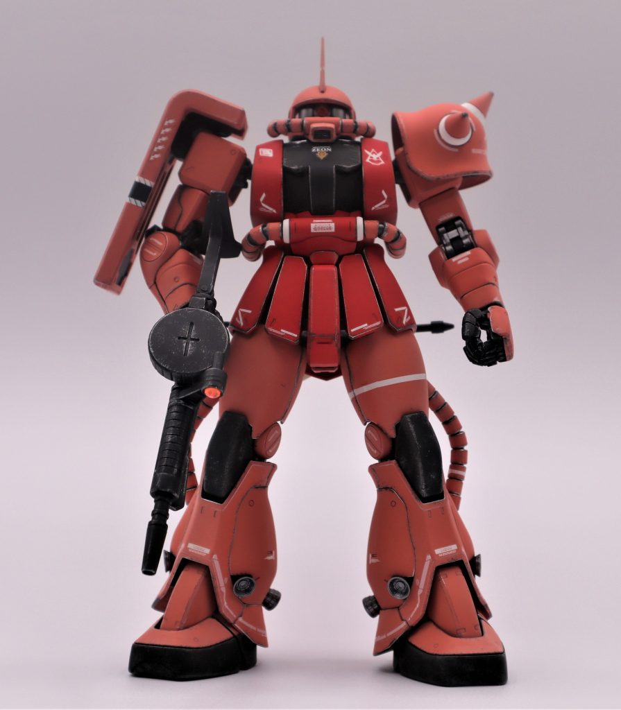 塗料は缶スプレーのシャアピンク、サザビーレッド、MSブルー、つや消し黒、ガンメタ、金属色になります❗