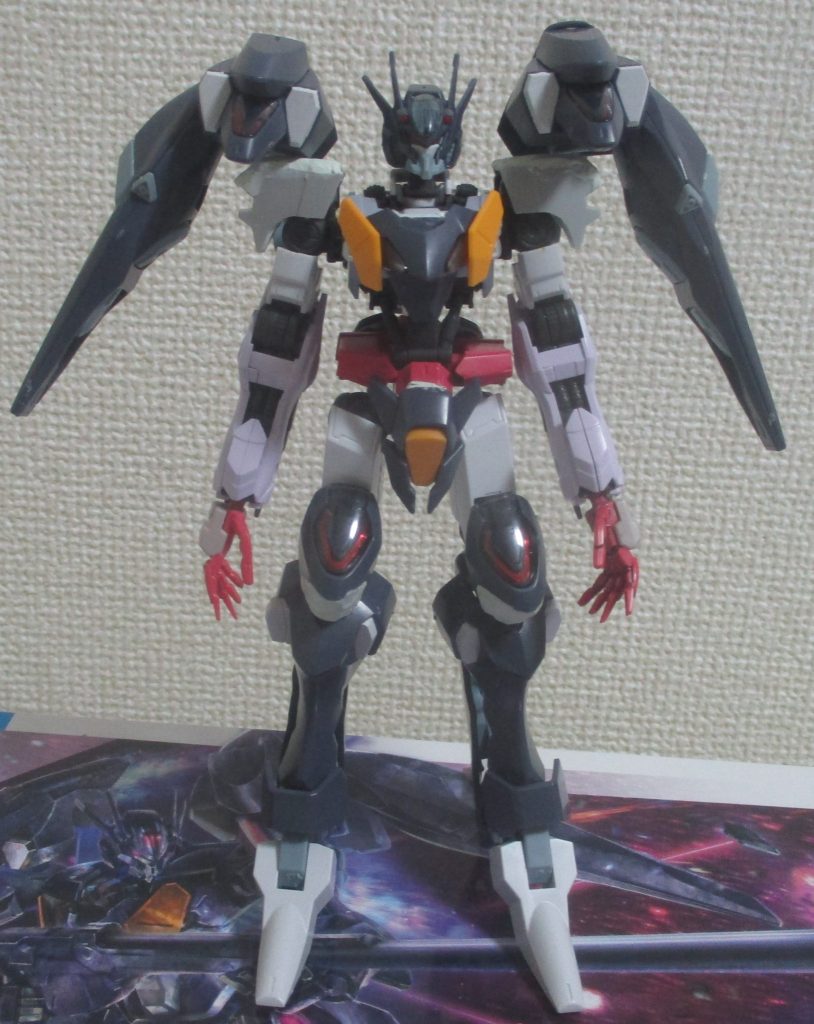 塗装前見ての通り、脚部はファラクトのギミックを活かすため、そのまま移植してます。「ガンダムフレーム」部分は、アスタロト、アスモデウス、マルコシアス、グレモリー、フラウロス等で構成してます。
