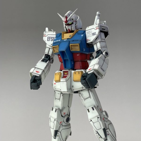 ドアンザク&ファーストG（14）RX-78-02 GUNDAMほぼ完成しました。シールドのネオジム埋め込みすり合わせ残ってます。まずは正面から。（1枚目）