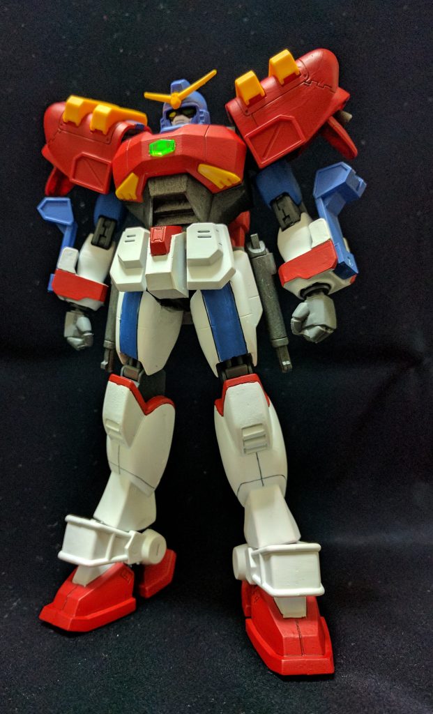 全身のバランスはモビルファイターフレームに準拠するのでMGシャイニングガンダムと同じです。