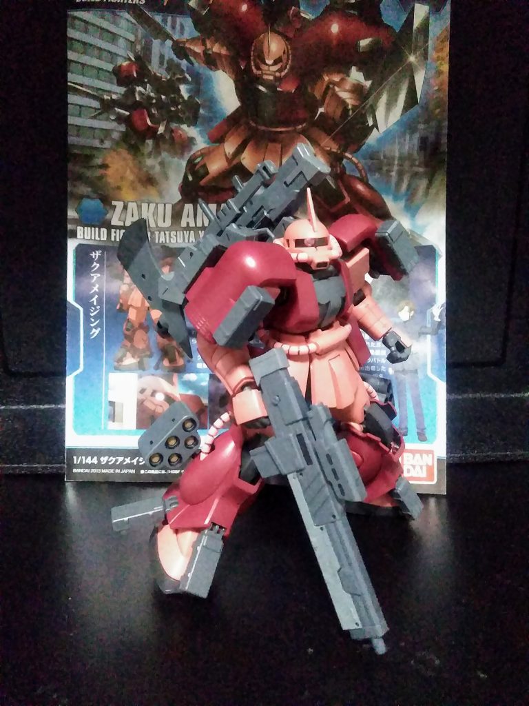 息子をガンプラ沼にはめてやろうと画策し、買い与えたのですが、途中で飽きられ放置されてたこの子を完成させました。『MSGのライフル』