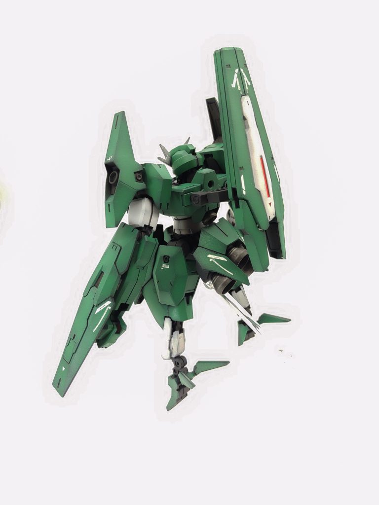 背面フェーズドアレイキャノンは展開ギミックもあり好きですMGサンドロックの余りデカールを貼っています