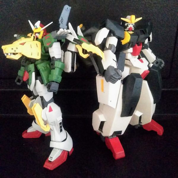 HG改造 ドラゴンタイガー ガンダム & ギガボルト ガンダム
