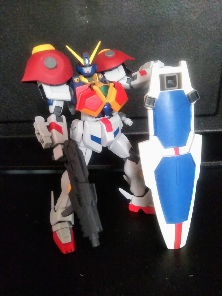 敬愛する漫画家『島本和彦先生』の作品『超級!機動武闘伝 G ガンダム』の影響で、『TVのメインキャラは乗り換えなしか?』の考えから生まれたMF達です。先ずは『チボデー・クロケット専用機』『ガンダム ビックドリーム』『連結式ビームガン』『専用シールド』