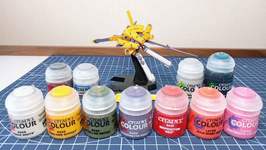 使ったカラーたち。最近はグレーのとこにDAEMONETTE HIDEを使うのがお気に入りです。