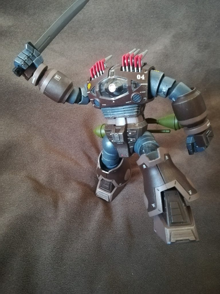 ちょこちょこディテールアップしてます。アカハナ用なのでアッガイ風の色味にしました❤