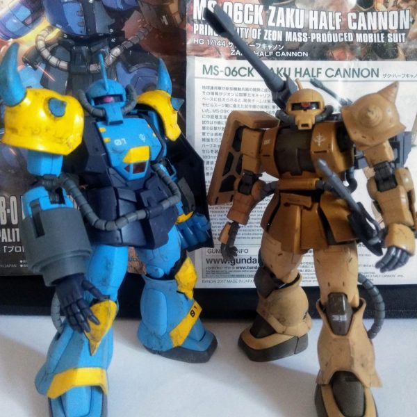 HG ザク ハーフ キャノン & HG プロト タイプ グフ