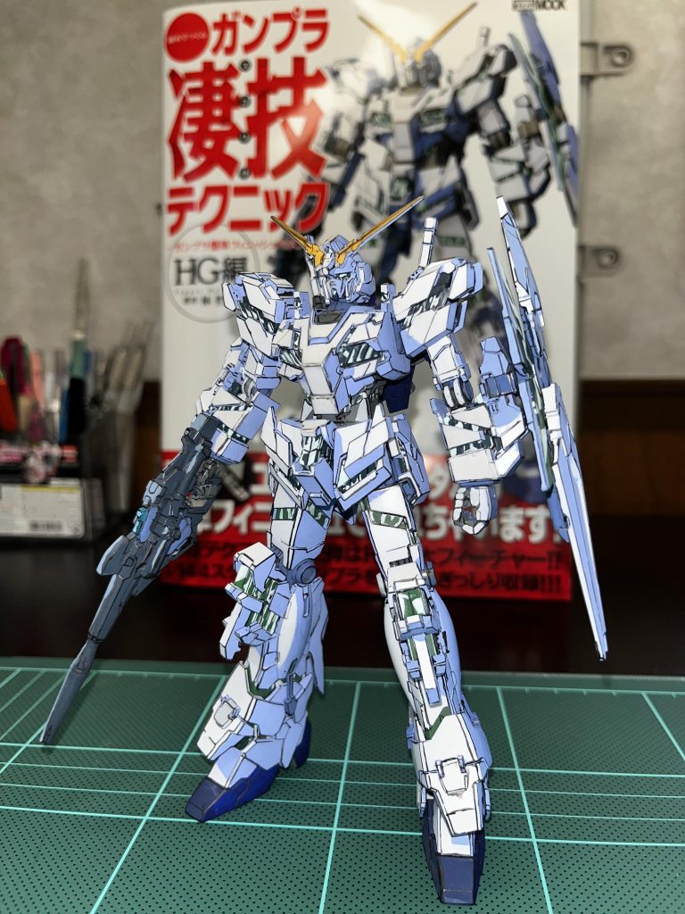 最後に水性艶消しクリアでトップコートして完成です。最後までご覧くださりありがとうございました。また、分かりやすい説明で作成方法を提供して下さった、ホビージャパンのスタッフの皆様、プロモデラー林哲平様、大変楽しく作成できました。本当にありがとうございました!