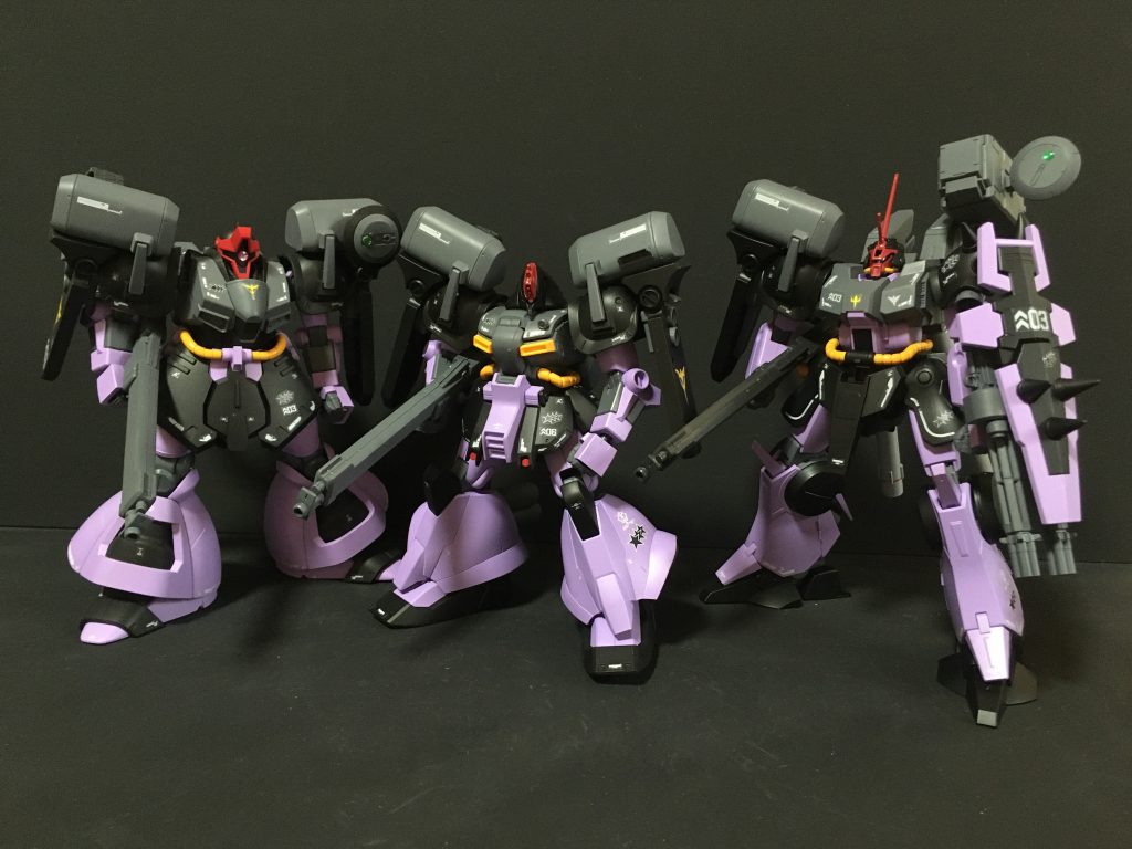 黒い三連星 ネオジオン軍 強襲系3機ドーベンウルフ・カスタム:https://gumpla.jp/hg/1296009ゼク・アイン:https://gumpla.jp/hg/1414906ドライセン:https://gumpla.jp/hg/1218934