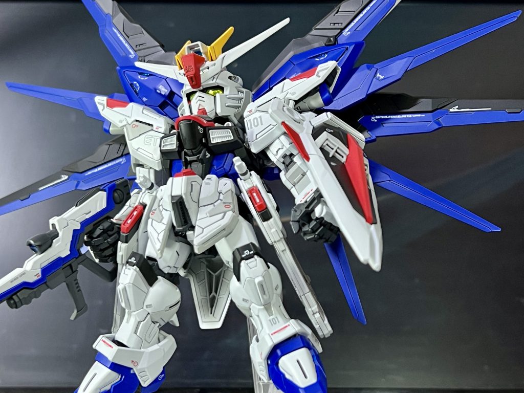 フリーダムといえば、このポーズですよね。舞い降りる剣を観た時は、それはもう興奮しました!余りのカッコよさに、床を転げ回ったのを覚えています。