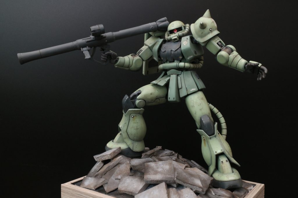 今回はヴィネットに乗せることを前提に作ったので，ガッツリ汚しました．工作面は大掛かりな改造は避けて手軽な内容で済ませています．