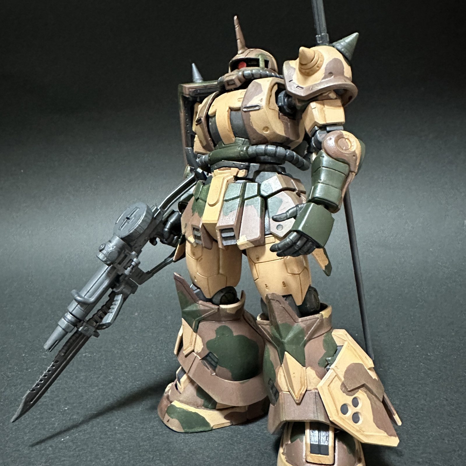 日本製 2ウェイ 【塗装改修完成品】 ガンプラ HG 高機動型ザク 地上用