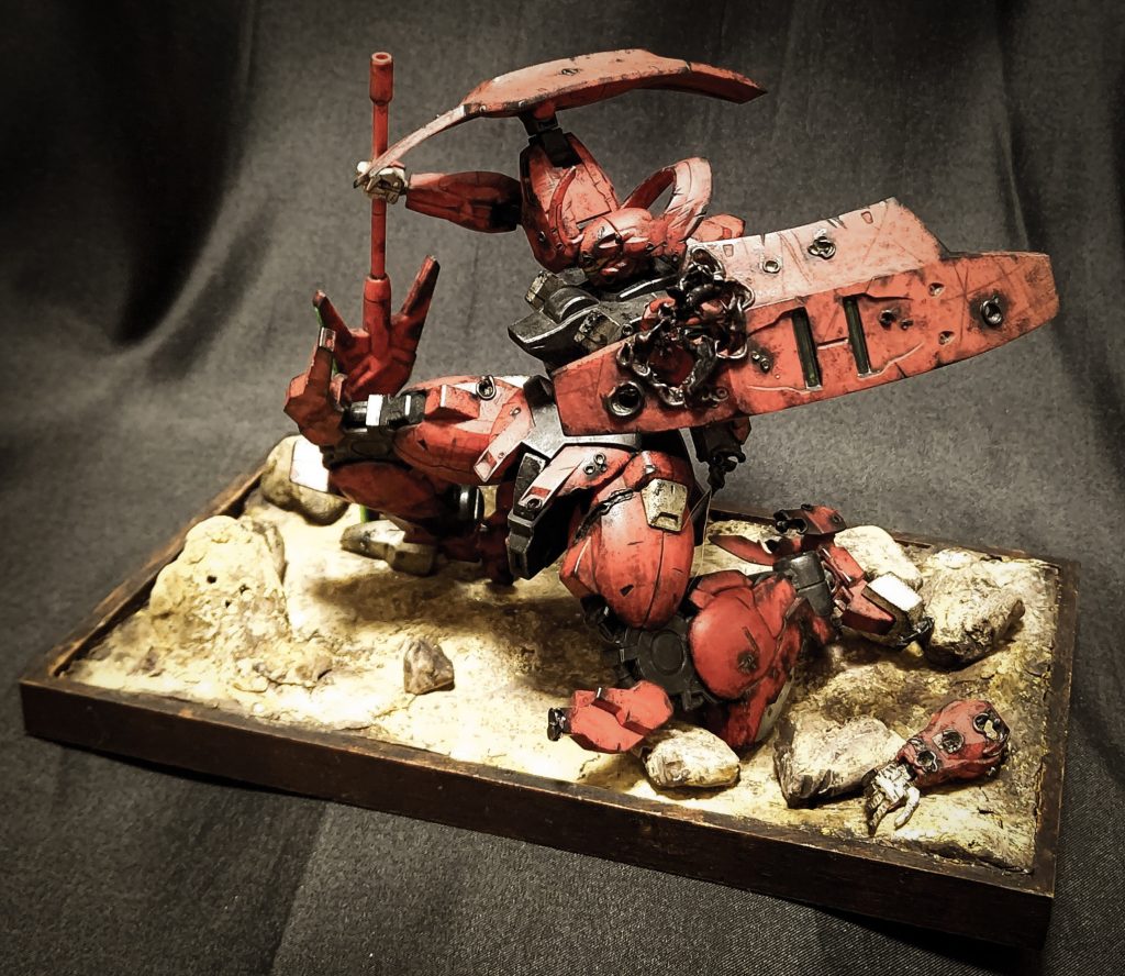 たまには本棚から降ろして撮影。膝裏の合わせ目を消し忘れたため、光でごまかしています。