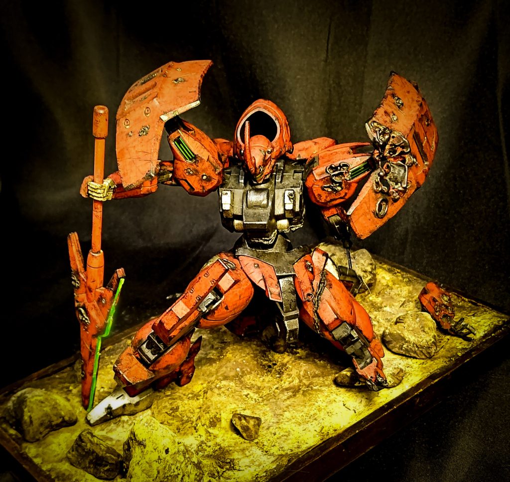 サムネイルに使うか迷った一枚。ゲームオーバー画面みたいで鬱いからやめました。今回作った地面は今後使い回す予定です。