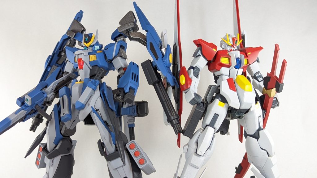 アポロンガンダムとアルテミスガンダムの並び!!!!!!!これやるのに四年かかった!!!!!あとは色々撮ったやつです