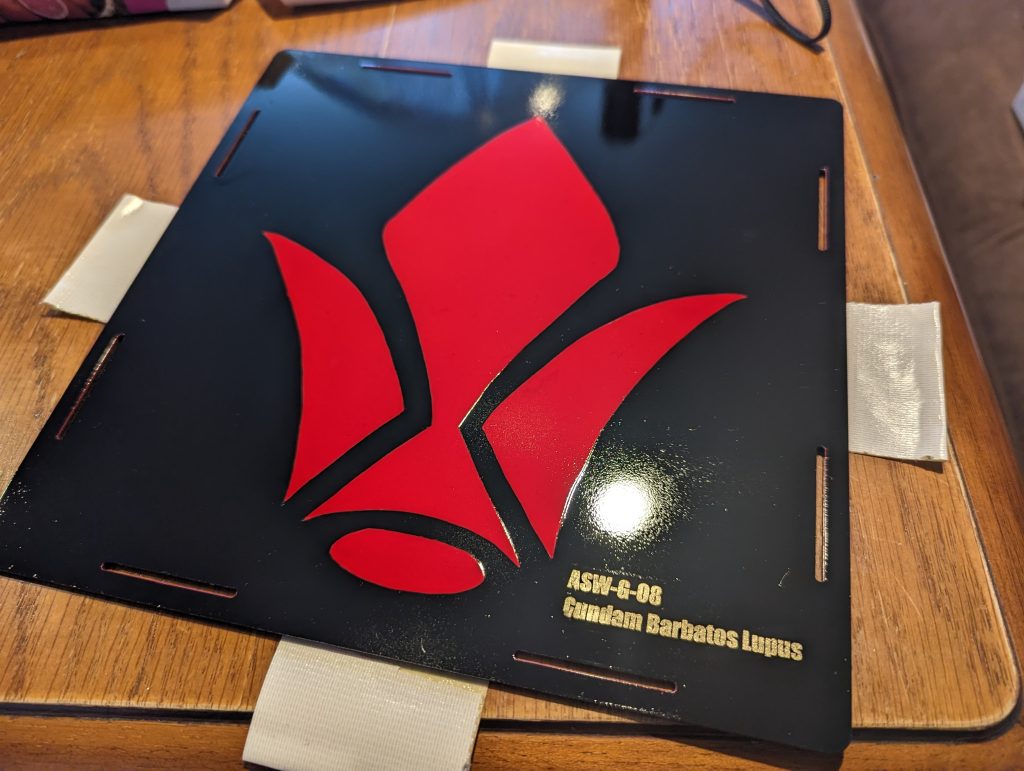 台座に!クリアーを吹いて