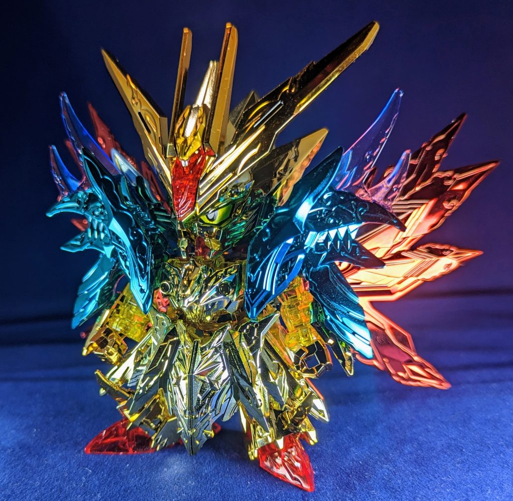 そして一番やりたかったのがこちら…スペリオルドラゴンSR風です。新SDガンダム外伝から登場した形態、次回作の黄金神話編では冒頭でお亡くなるという衝撃的な展開が忘れられない…。