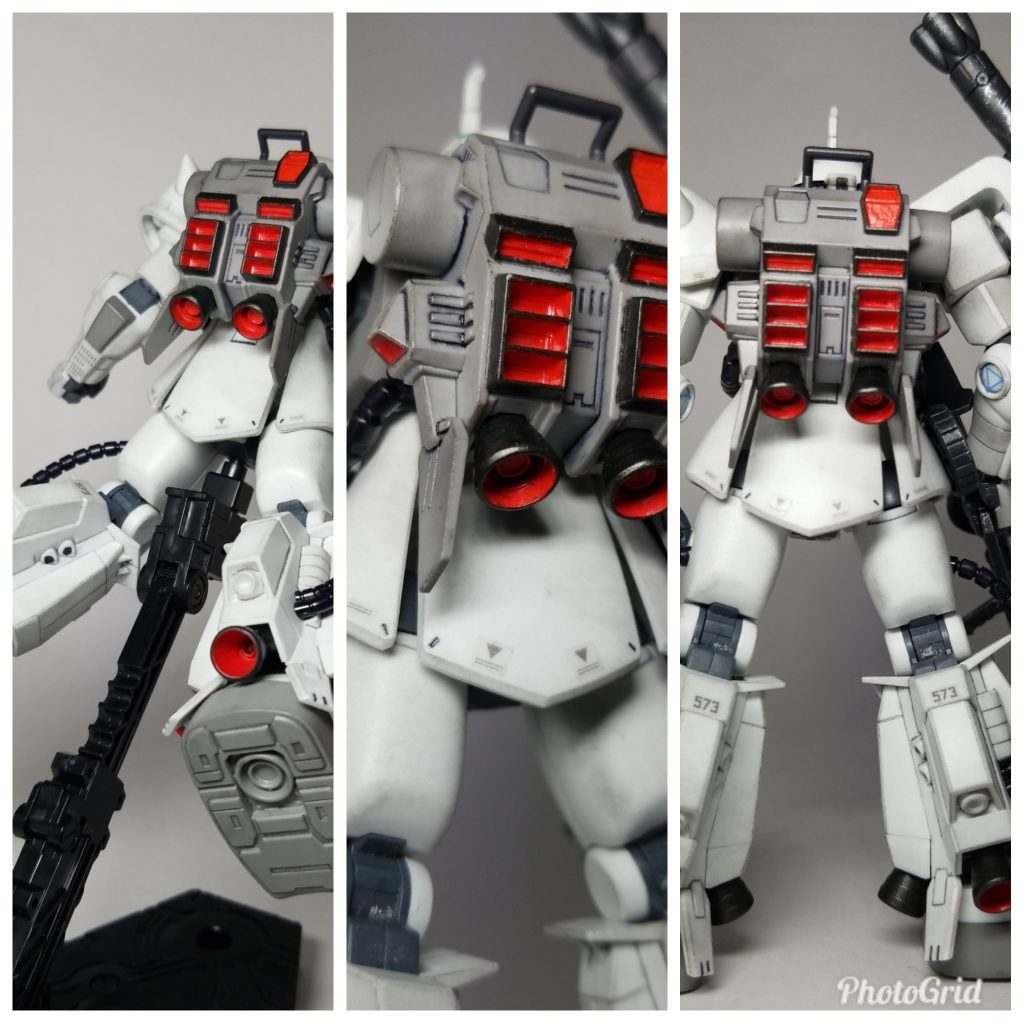 バーニア塗装してみたり。足の裏忘れてるけど。汚し過ぎた感じがしますがまー良いでしょう。(マツナガは戦場でこんなに汚さない！？)次はニューガンダムとか作りたいです。 