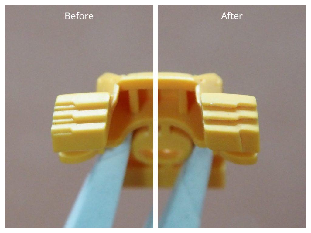 ガンダムをほんの少し改造しました。エアインテークのモールドを掘って、重ねているパネルの表現を出してみました。