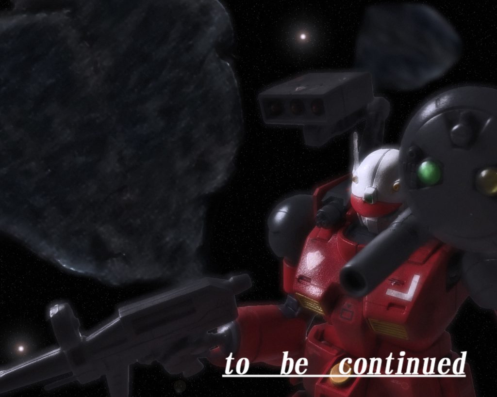 「ネイマン、こっちに引き込んで!」レイドから指定座標が送られると機体を反転させ急加速する。レイドは普段は控えめで引っ込み思案な性格だが今は頼もしく見えた。ザク2機はジムが逃げるように見えたのか迷わず追撃する。〜to be continue〜