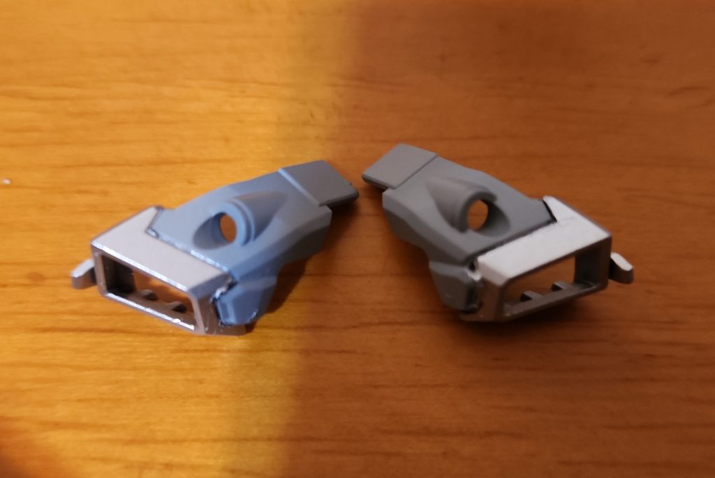 マスキングで塗り分け。複雑で難しかったです。