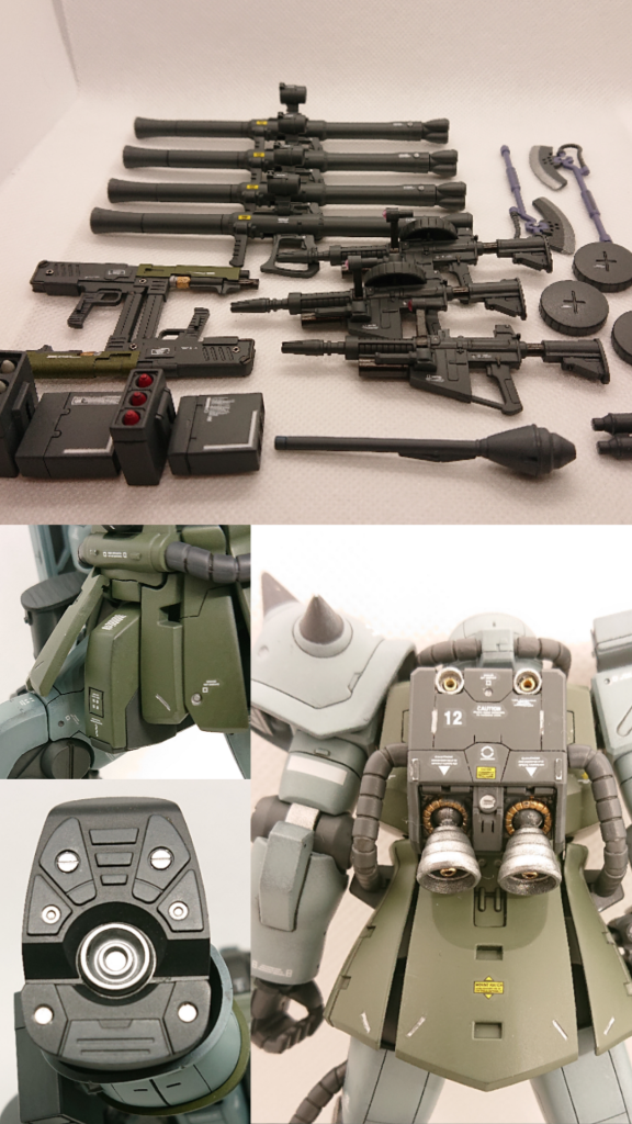 最後までご覧頂きありがとうございました。今回は今まで未作成だった武器類を一挙に作製、塗装しました。作製がズレると色味や、デカールの位置などが微妙に変わってしまいますからね。他にはフロントスカートの独立可動や足裏の塗り分け、バックパックのスジボリと塗り分けがこだわりポイントです。F2が連投になりましたが、2年でできる事が増えたなと、この年齢になってもまだまだ伸び代があるんですかねー?今日から新年度なので新しい技法なんかにも挑戦したいのですが、とりあえず出張中にちょこちょこ手を出していたキットを完成させていこうと思っています。