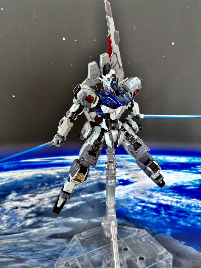 一応、GUND医療試験機なんで、ある程度データストームからパイロットを保護する機能を搭載していることにしたいんですが、水星自体の設定が複雑で原理が分からんことが多いですね。まあデータストームを無視できるならみんなガンダム作ってるか…