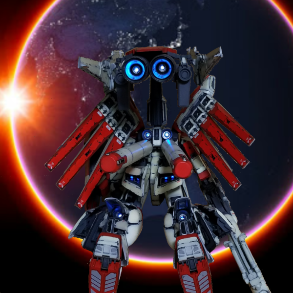 RX-93-ν2 test machine with heavy weapons systems