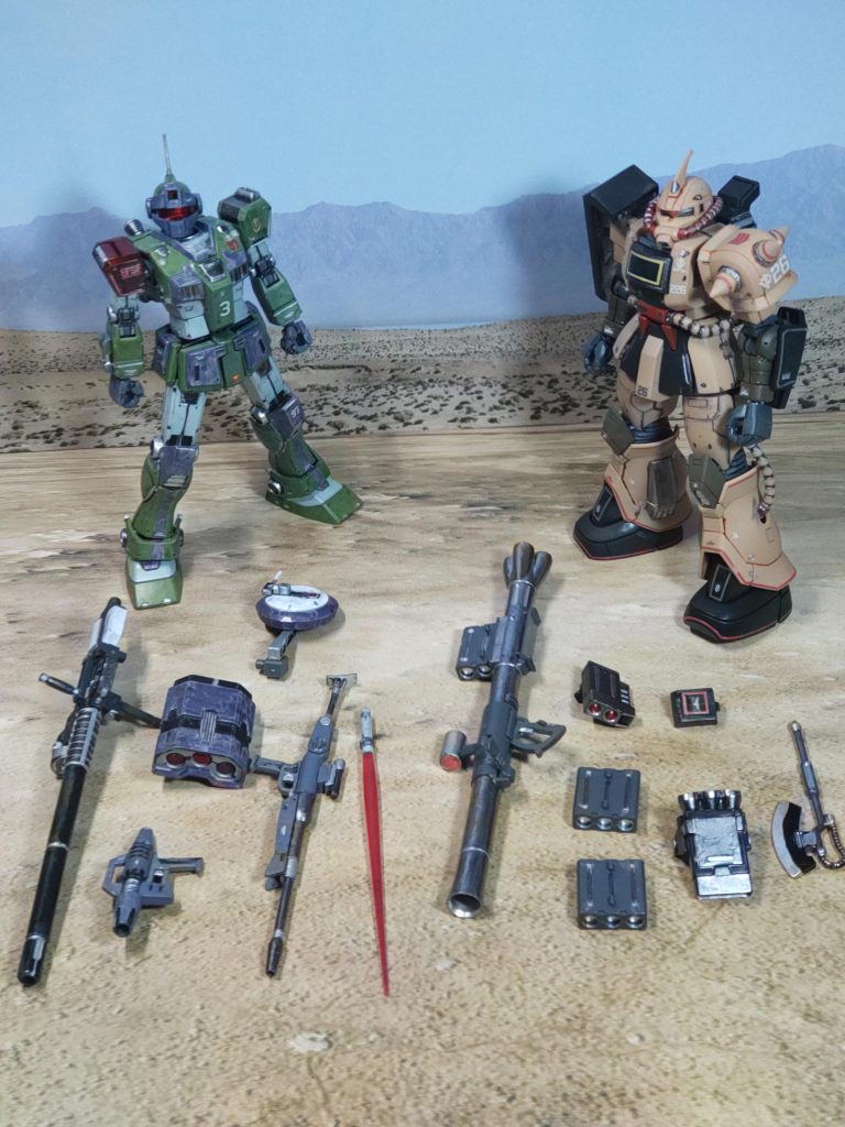 使ったキットHGジム・スナイパーカスタムHGザク・デザートタイプ