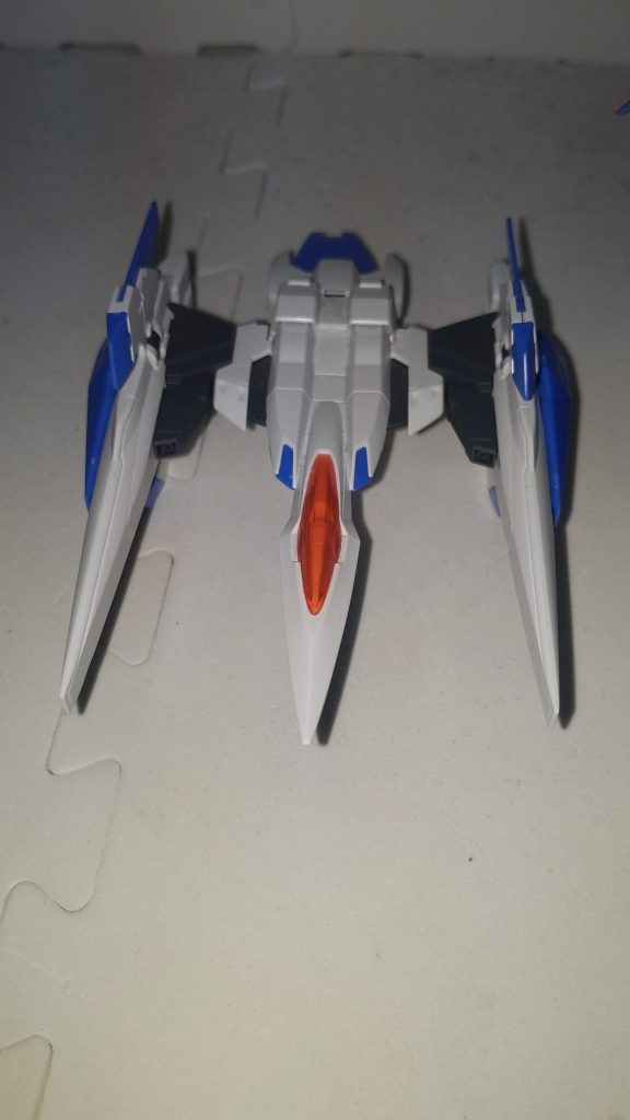 オーライザーELダイバー、アルテミスのガンプラ。こちらは特に変わったところはない普通のオーライザー。アルテミスがMSやMAではなく戦闘機に強い興味を示した事によりオーライザーが贈られた。