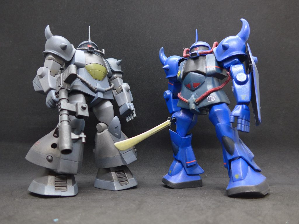 最後は、投稿済みのグフ（飛行試験型とニコイチ）とのツーショットです。グフの旧キット1/144なんですが・・・｜17hh70さんのガンプラ作品｜GUNSTA（ガンスタ） (gumpla.jp)引き続きグフ旧キットも頑張ります！！