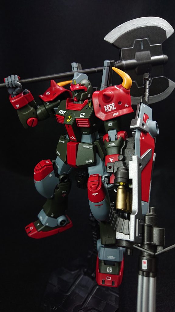 頭部    :ジムⅢビームマスターボディ   :ジムⅢビームマスター腰部    :ジムⅢビームマスター肩     :グフカスタム腕部    :グフカスタム脚部    :ジムⅢビームマスターバックパック:ジムⅢビームマスター武装    :シールドガトリング(グフカスタム)       大型アックス(ディランザ)